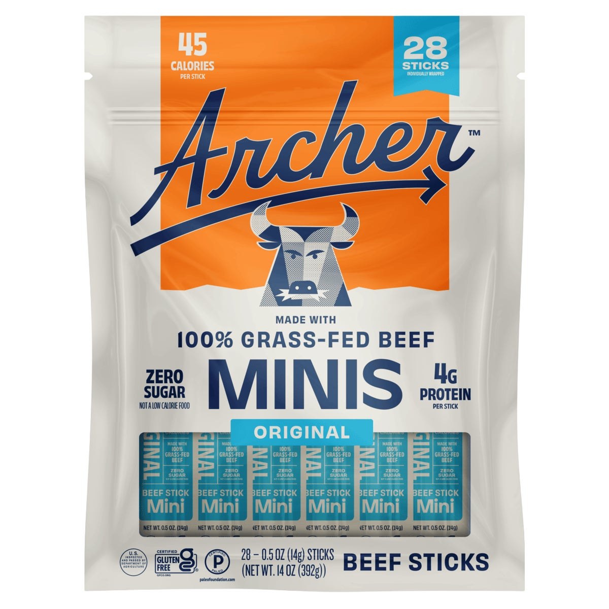 Archer Grass-Fed Mini Beef Sticks (28-count) — $17.99