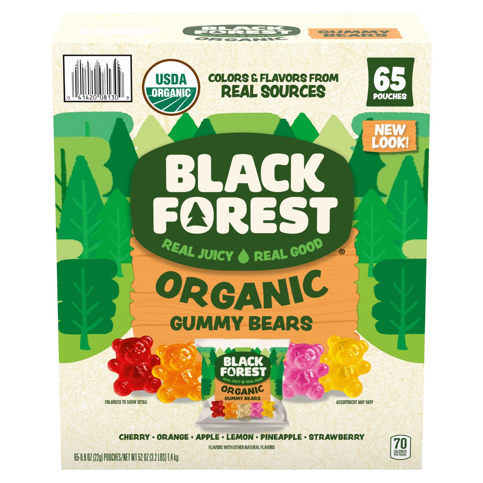 Black Forest Organic Gummy Bears (65 pouches) — $17.39
