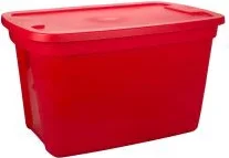 True Living 18 Gallon Tote Red
