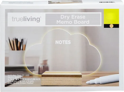 True Living Dry Erase Memo Board, Assorted