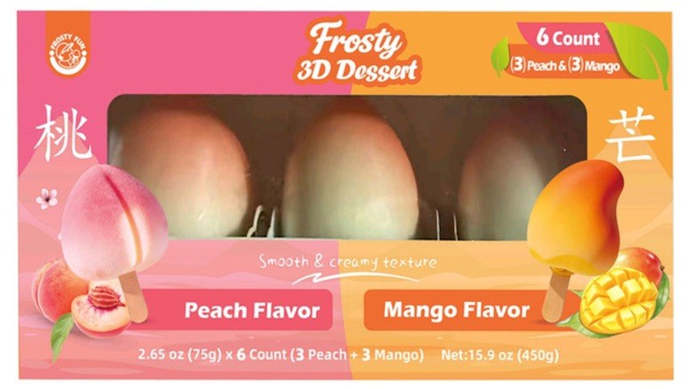 Frosty Peach and Mango Fruit-Shaped Ice Cream at Costco