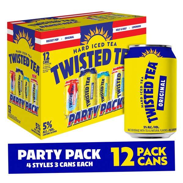 Twisted Tea Variety Party Pack, Hard Iced Tea (12 fl. oz. Can, 12pk.)