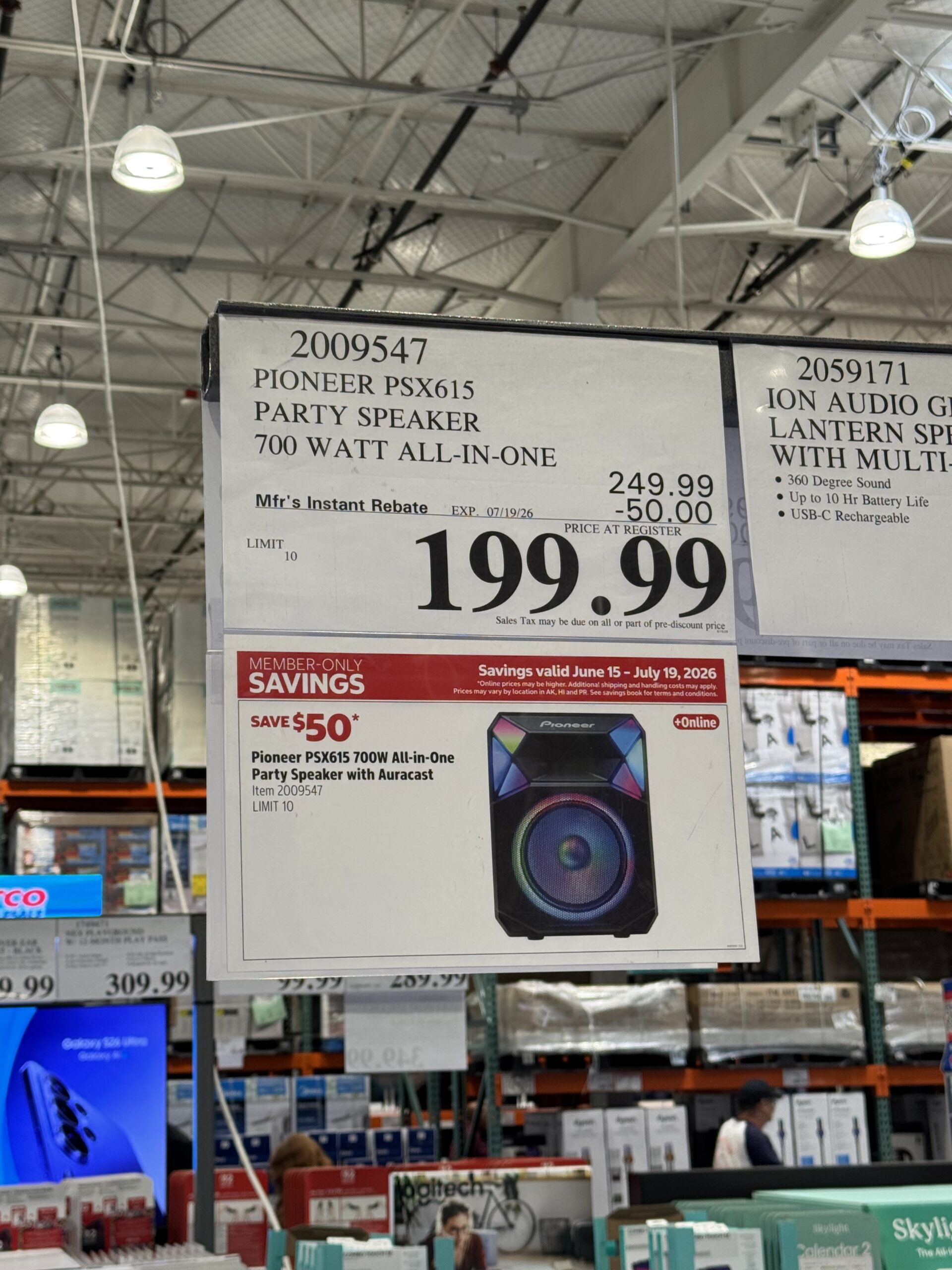Pioneer All-In-One Party Speaker - price tag