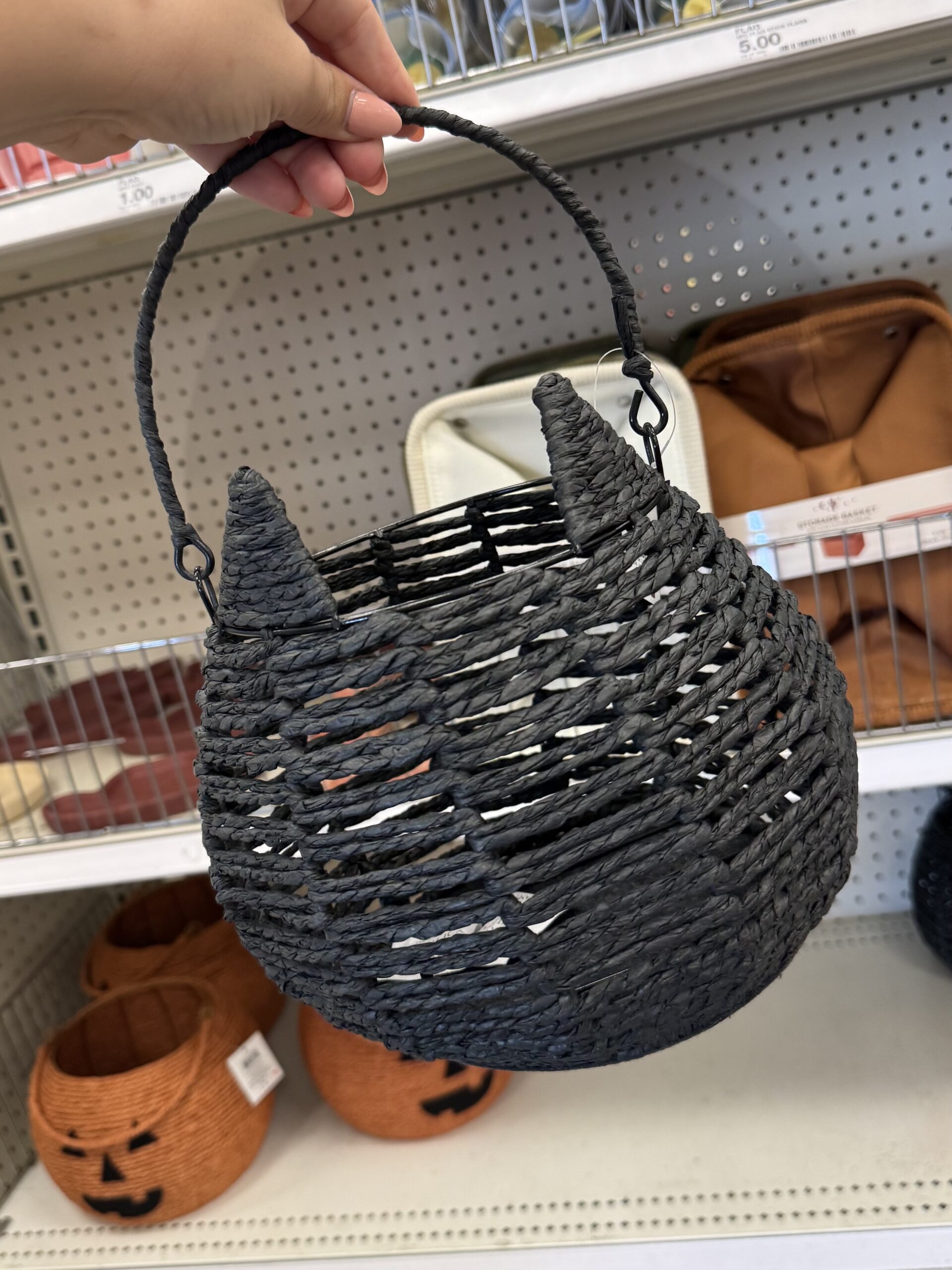 Hyde & EEK! Boutique Black Cat Basket - in store