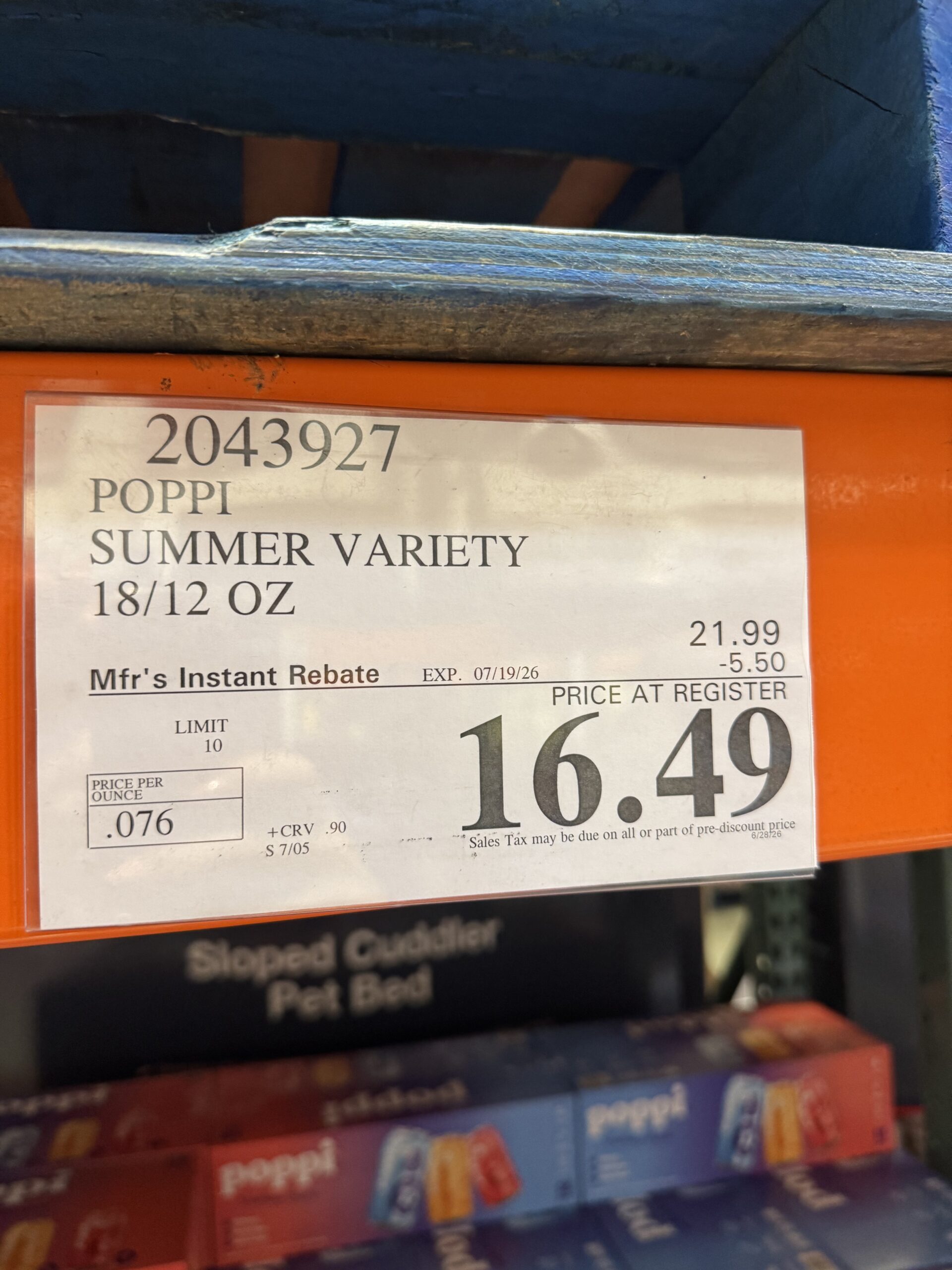Poppi Variety Pack - price tag