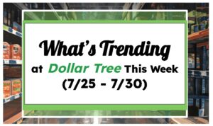 What's Trending at Dollar Tree This Week (7/25 - 7/30)