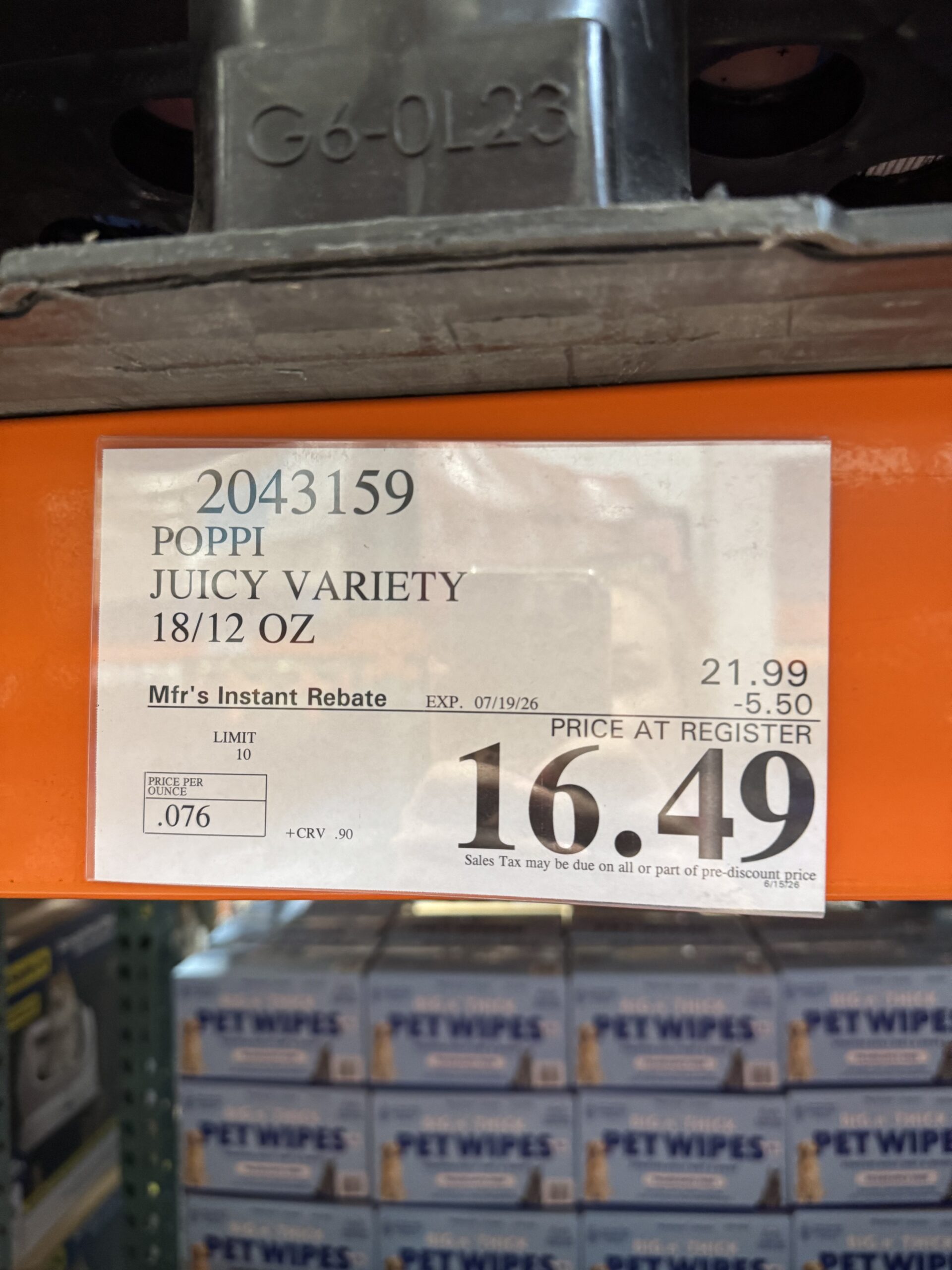 Poppi Juicy Hits Variety Pack - price tag