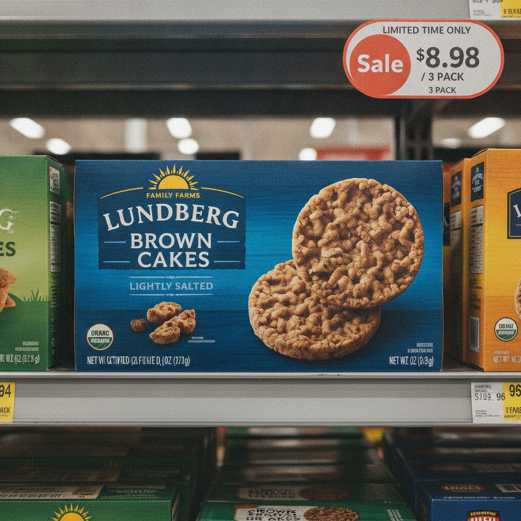 LUNDBERG FAMILY FARMS BROWN RICE CAKES LIGHTLY SALTED