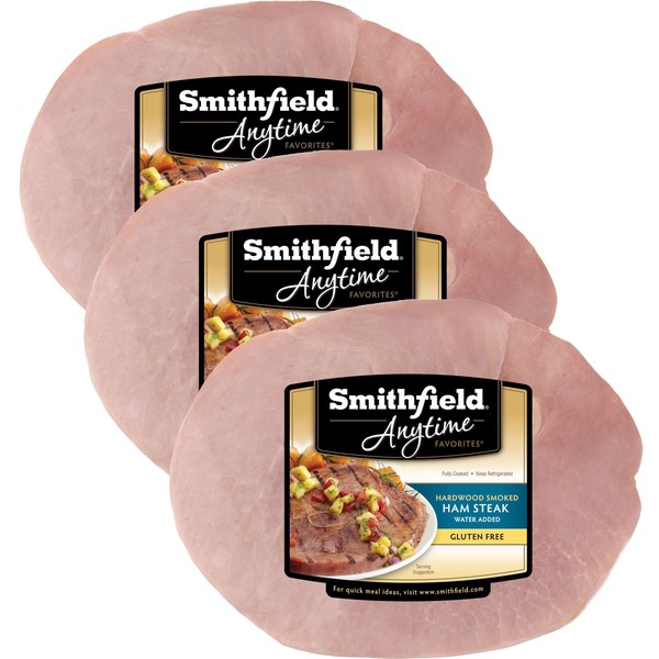 Smithfield Anytime Favorites Ham Steak - $4.38 / lb -> $3.38 / lb