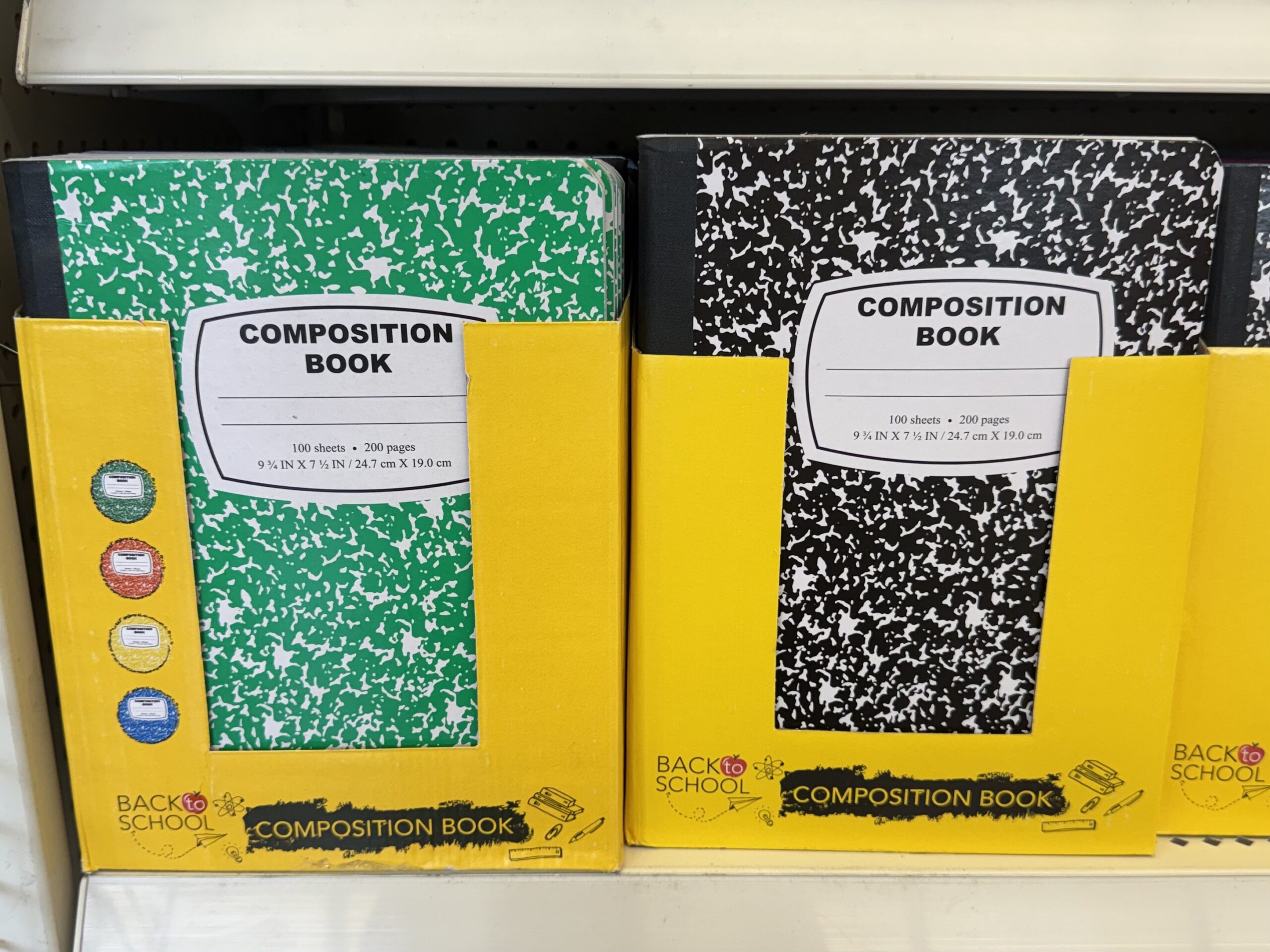 Black Marble Composition Book, 100 Sheets - in store