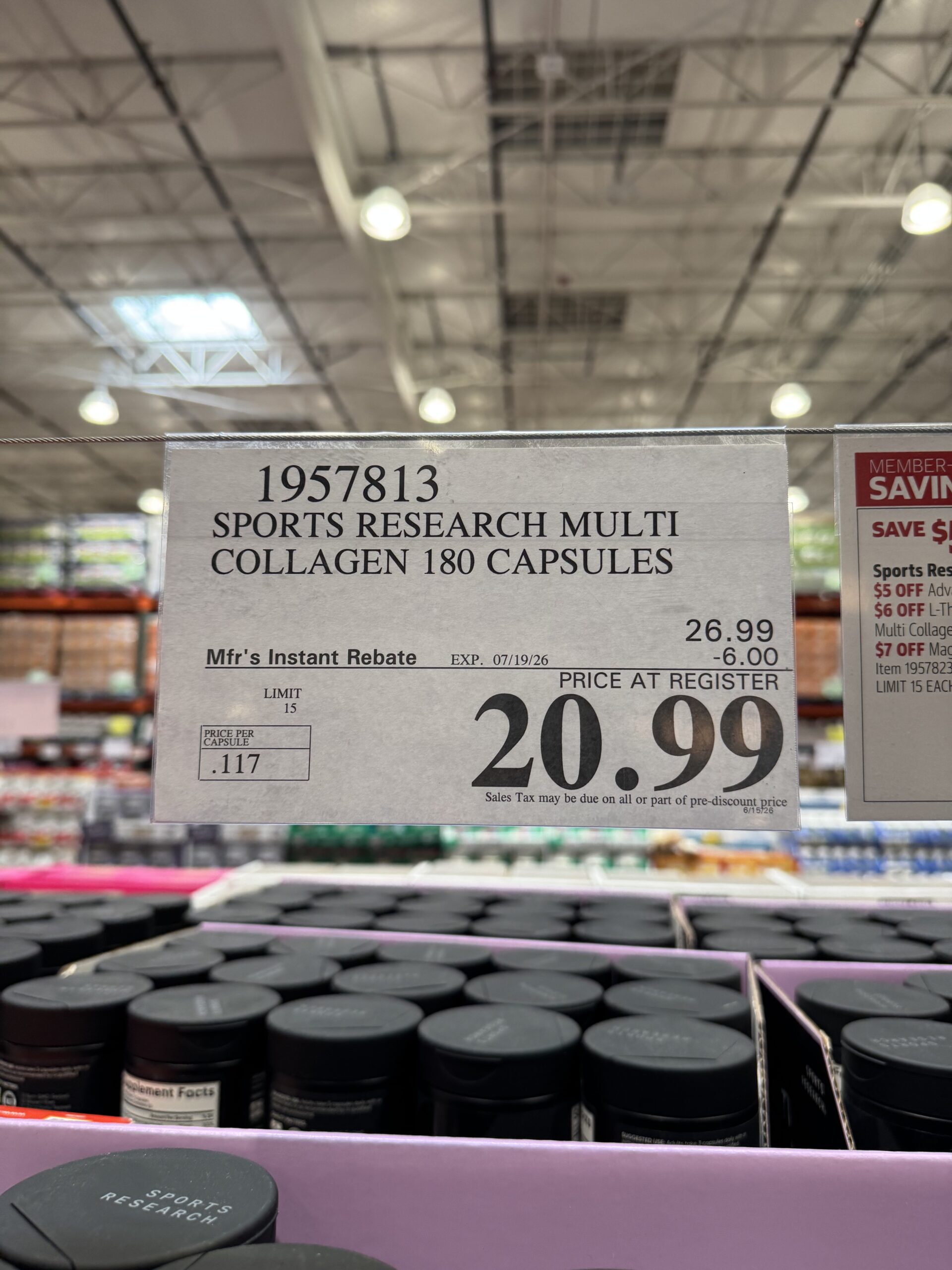 Sports Research Multi Collagen - price tag