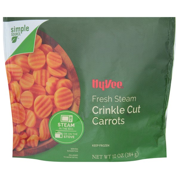 Hy-Vee Fresh Steam Crinkle Cut Carrots - $1.49 -> $1.28