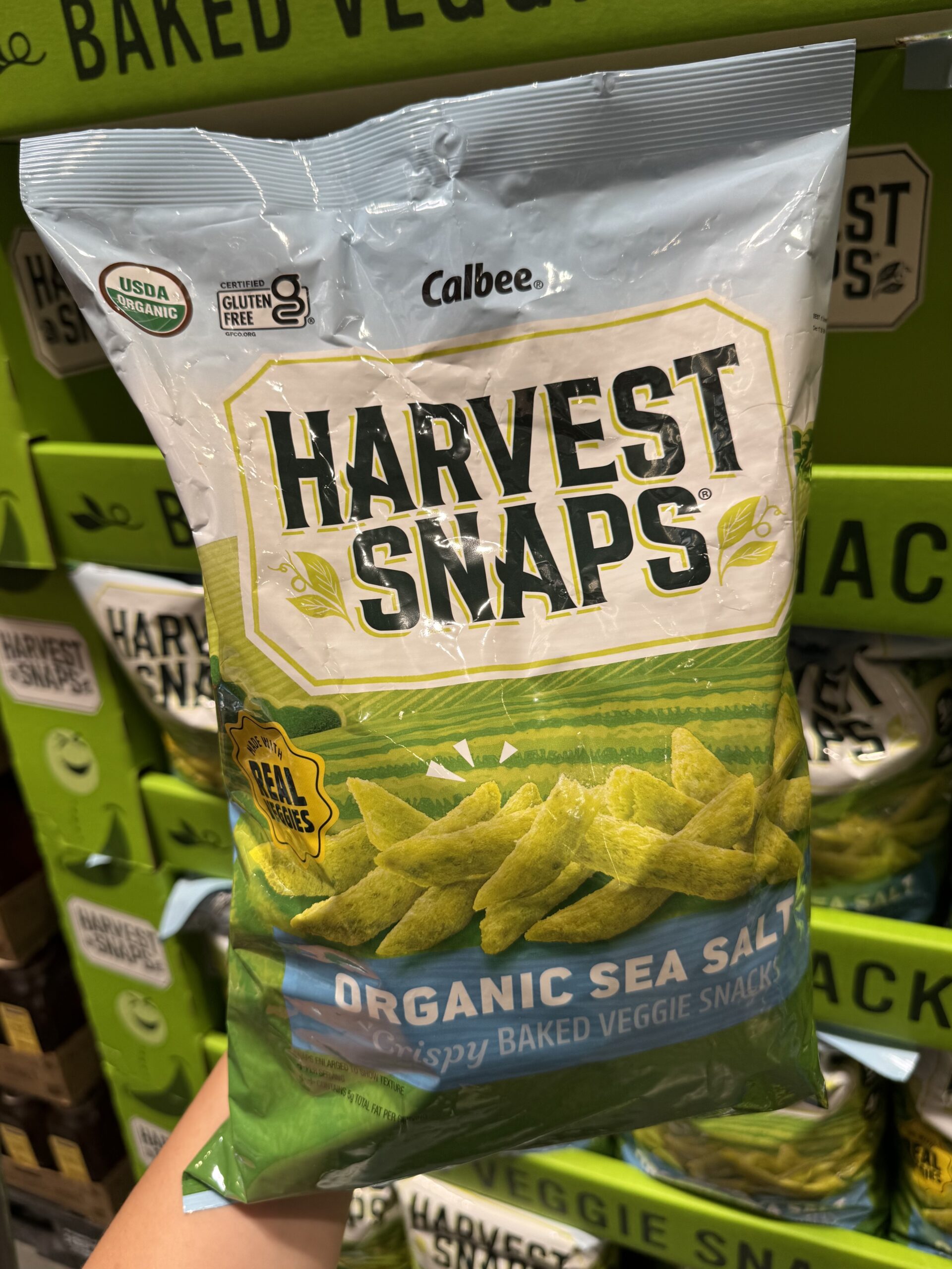 Calbee Harvest Snaps Organic Sea Salt