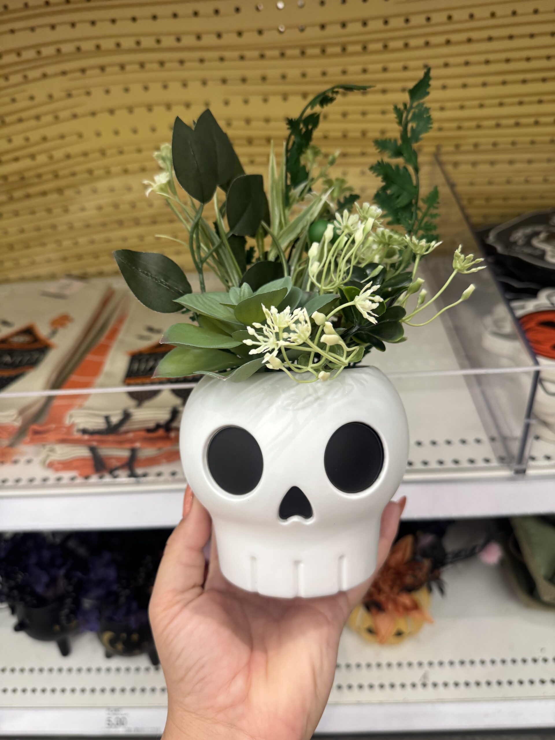 Hyde & EEK! Boutique Skull Planter - in store