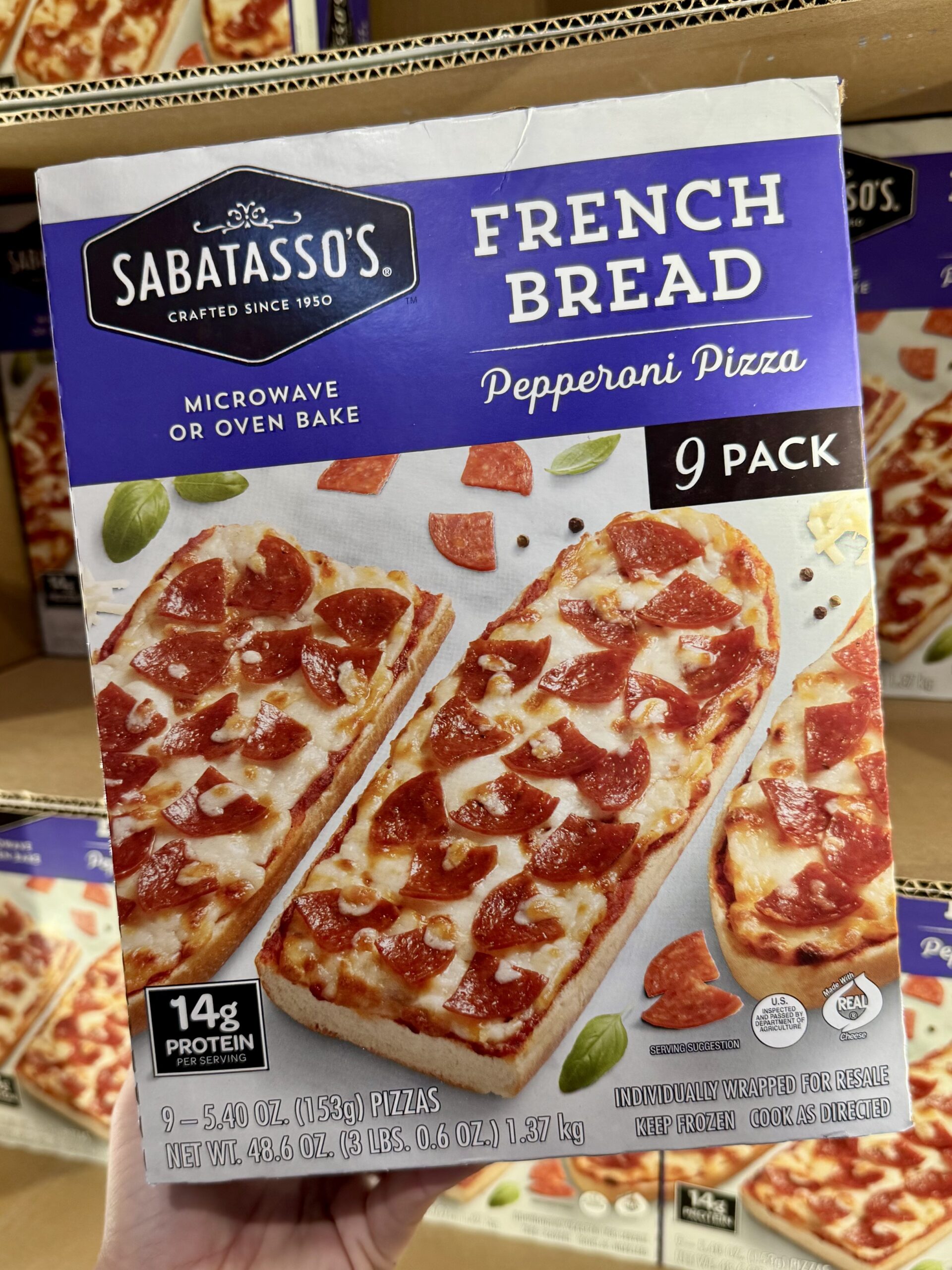Sabatasso's French Bread Pepperoni Pizza