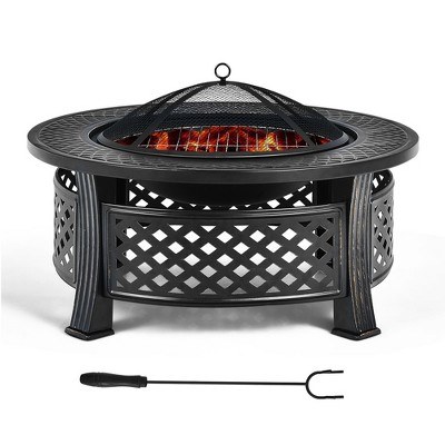 Costway 32-Inch Round Fire Pit Set - $129.99