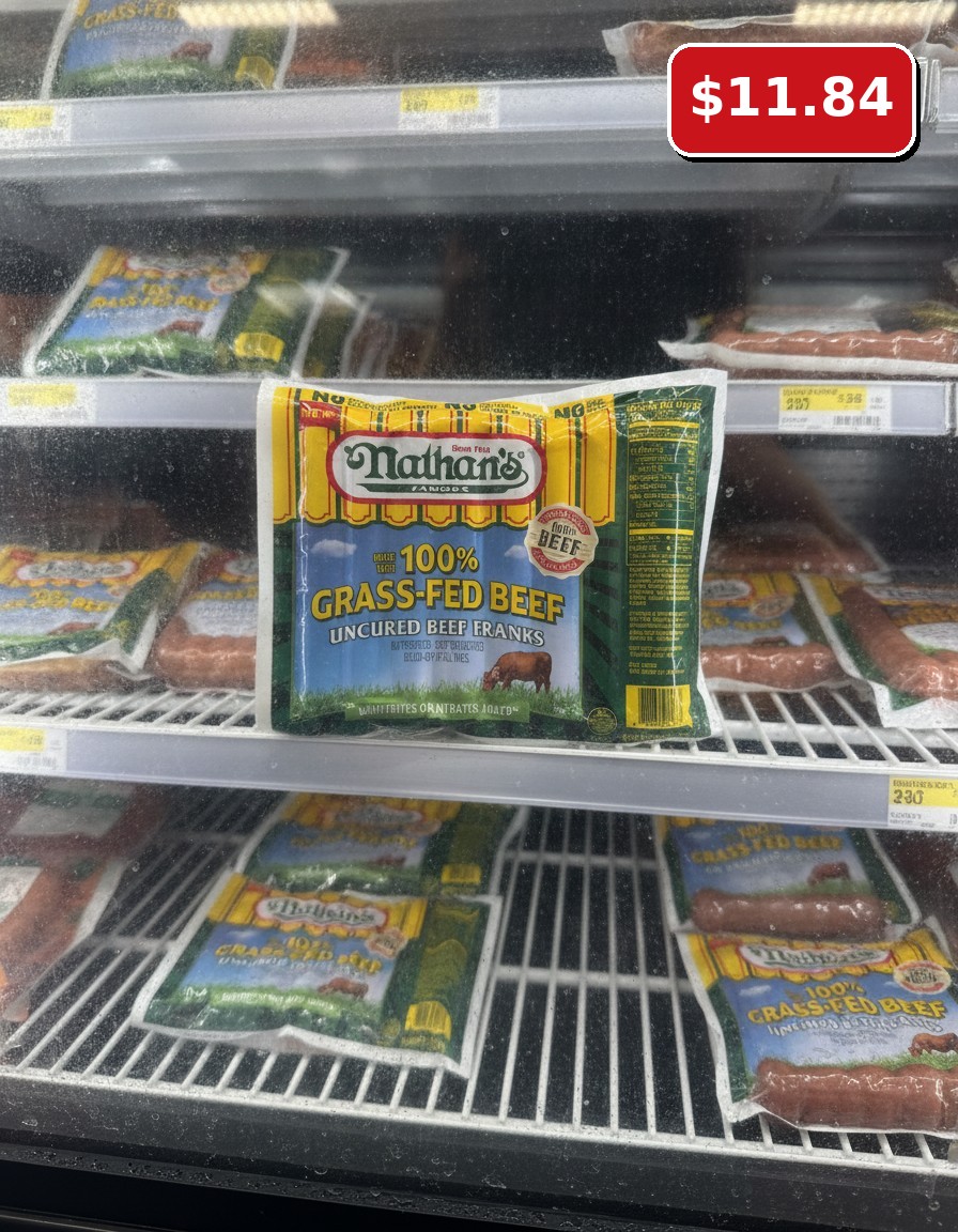 Nathan's Famous 100% Grass-Fed Beef Uncured Beef Franks