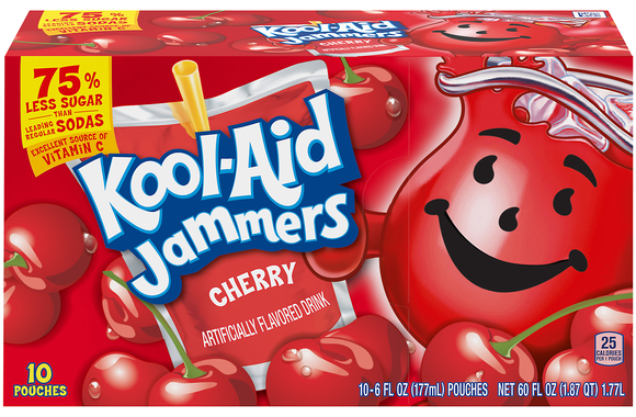 Kool-Aid Jammers Cherry Juice Drink Pouches - 10 pk