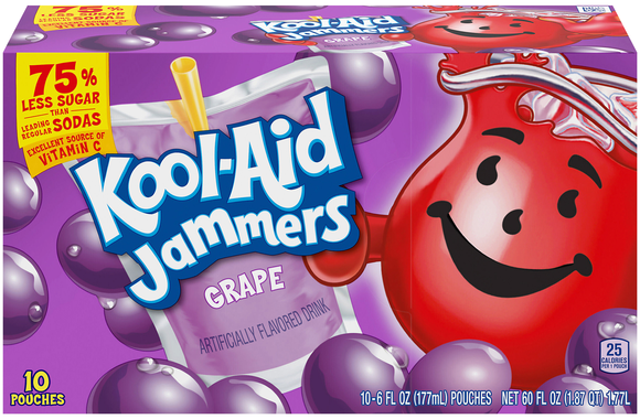 Kool-Aid Jammers Grape Juice Drink Pouches - 10 pk