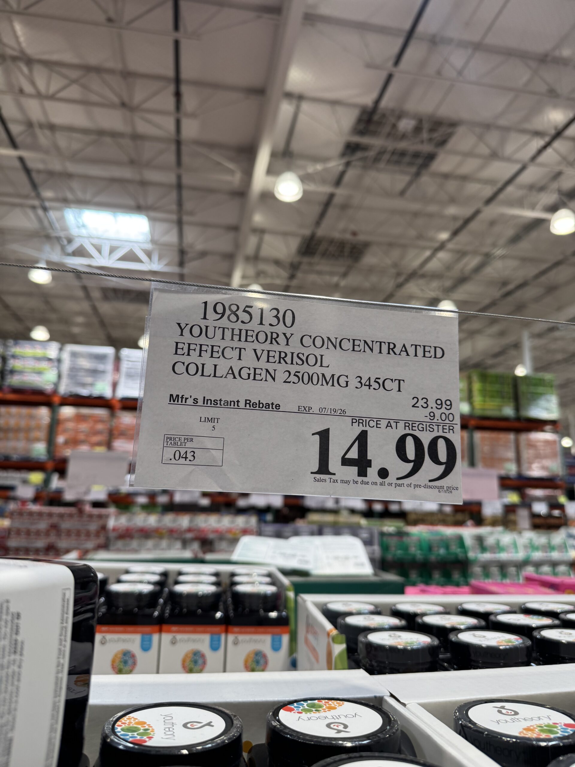 Youtheory Verisol Collagen - price tag