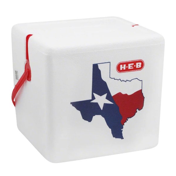 H-E-B Texas Flag Foam Cooler, 22 qt