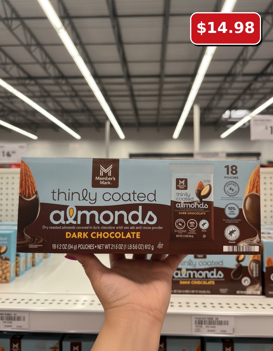 MEMBER'S MARK thinly coated almonds DARK CHOCOLATE