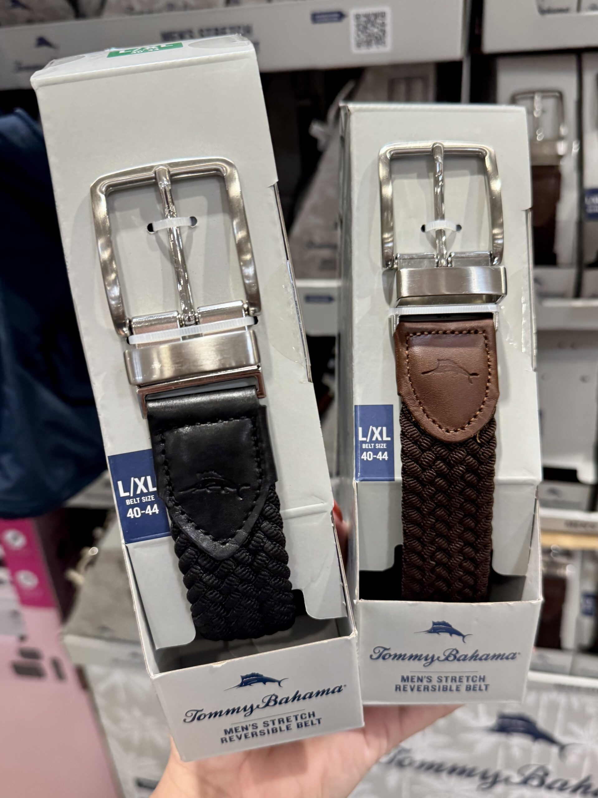 Tommy Bahama Men's Stretch Reversible Belt