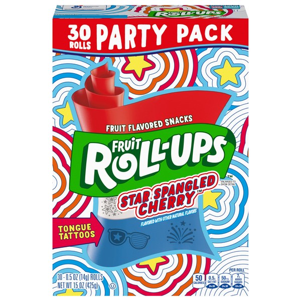 Fruit Roll-Ups Fruit Flavored Snacks, Star Spangled Cherry