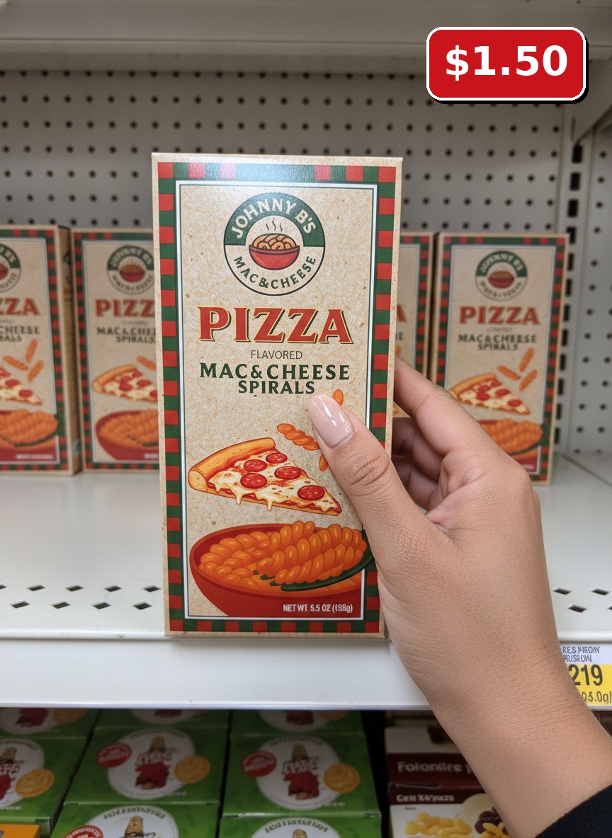 Johnny B's Pizza Flavored Mac & Cheese Spirals