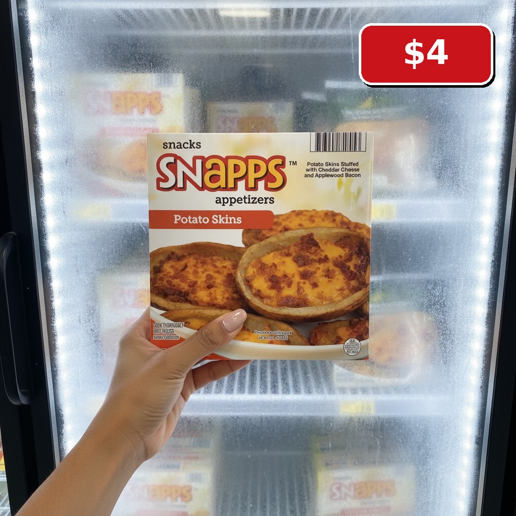 SNAPPS Potato Skins Stuffed with Cheddar Cheese and Applewood Smoked Bacon