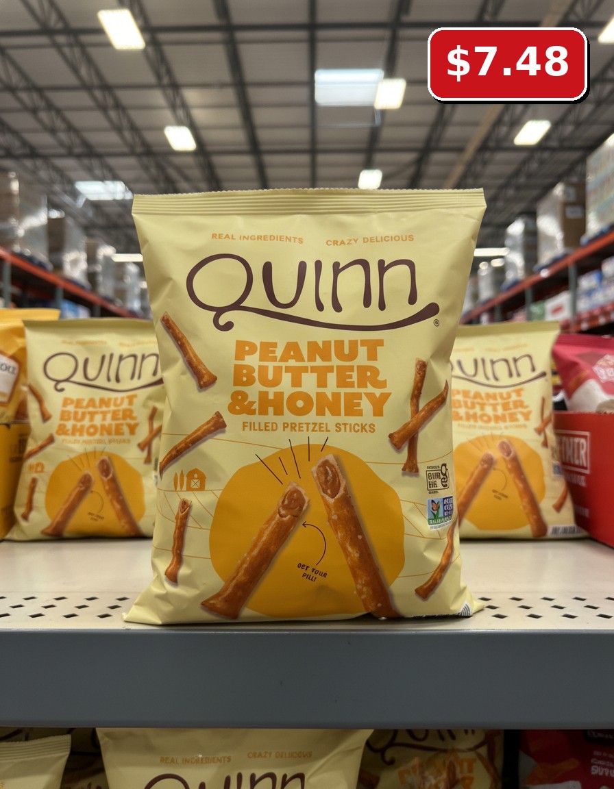 QUINN PEANUT BUTTER & HONEY FILLED PRETZEL STICKS