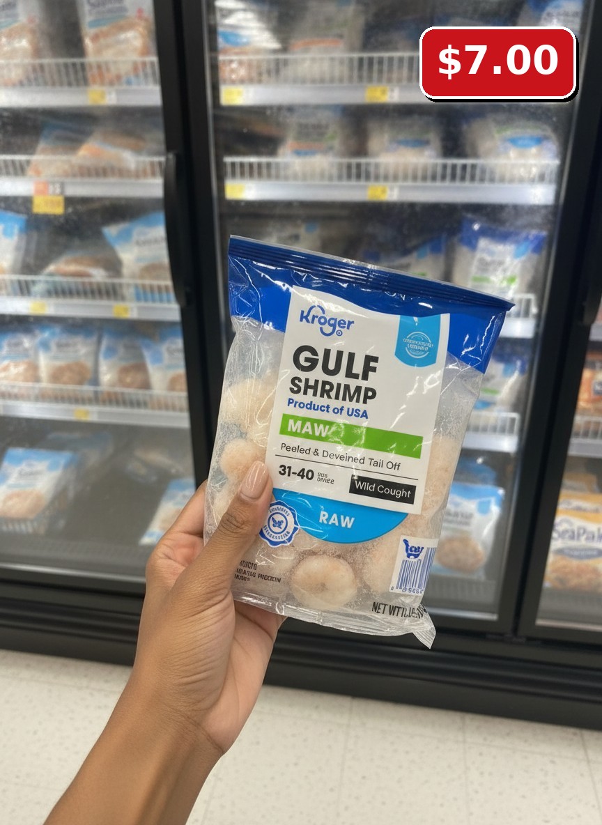 Kroger Large Raw Gulf Shrimp Peeled & Deveined Tail Off
