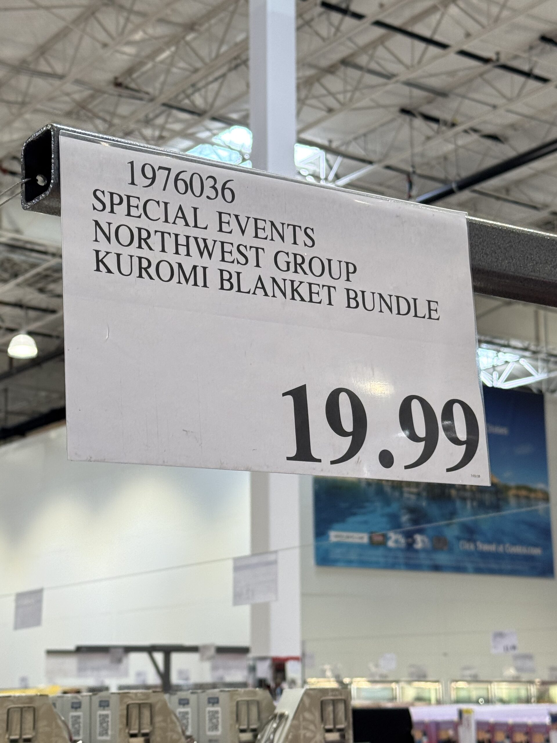Kuromi Faux Fur Pillow & Reversible Cloud Throw - price tag