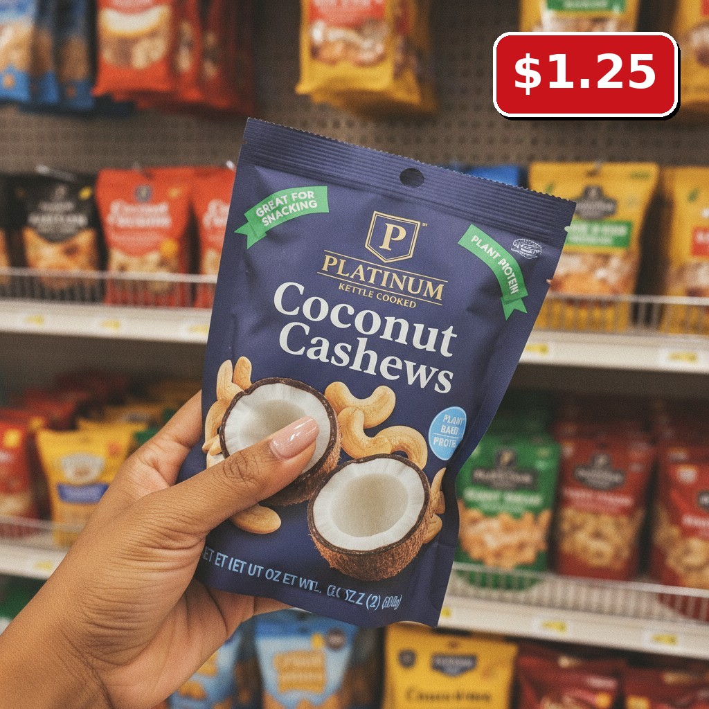 Platinum Kettle Cooked Coconut Cashews