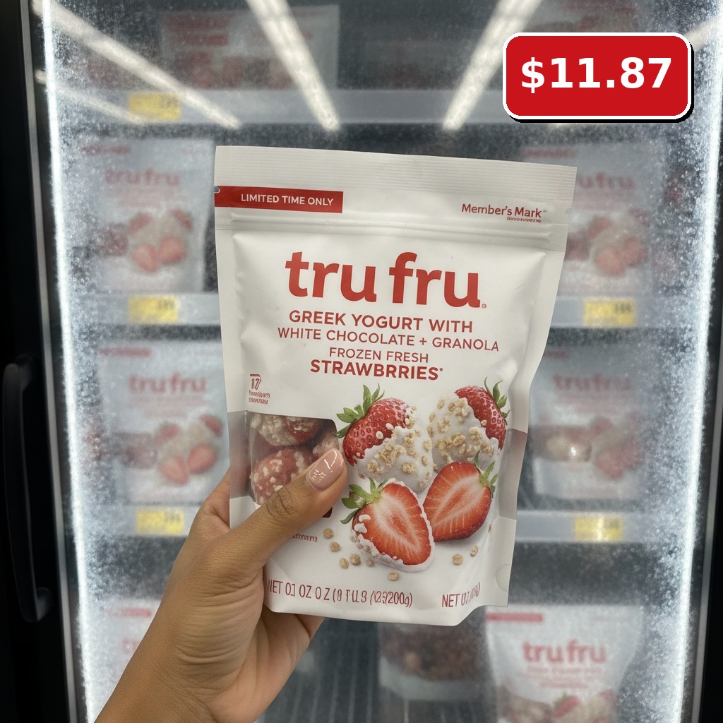 tru fru Greek Yogurt with White Chocolate + Granola Frozen Fresh Strawberries