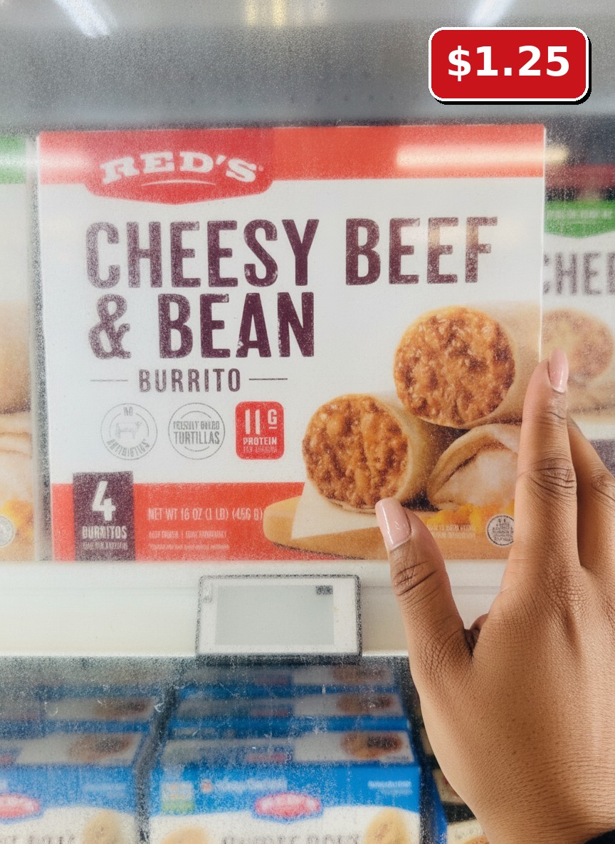 RED'S CHEESY BEEF & BEAN BURRITO
