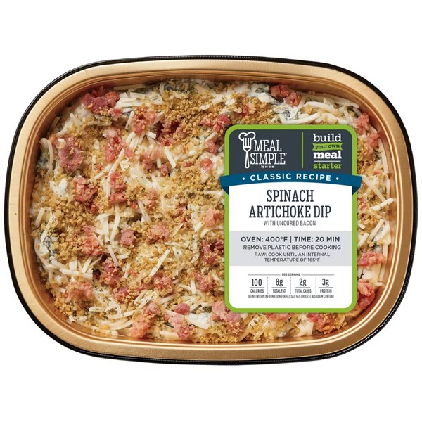Meal Simple by H-E-B Uncured Bacon Spinach Artichoke Dip, Avg. 1.065 lbs