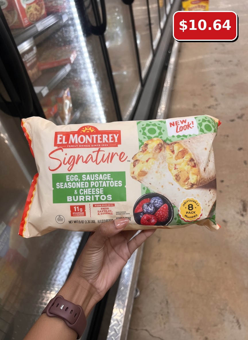 EL MONTEREY Signature EGG, SAUSAGE, SEASONED POTATOES & CHEESE BURRITOS