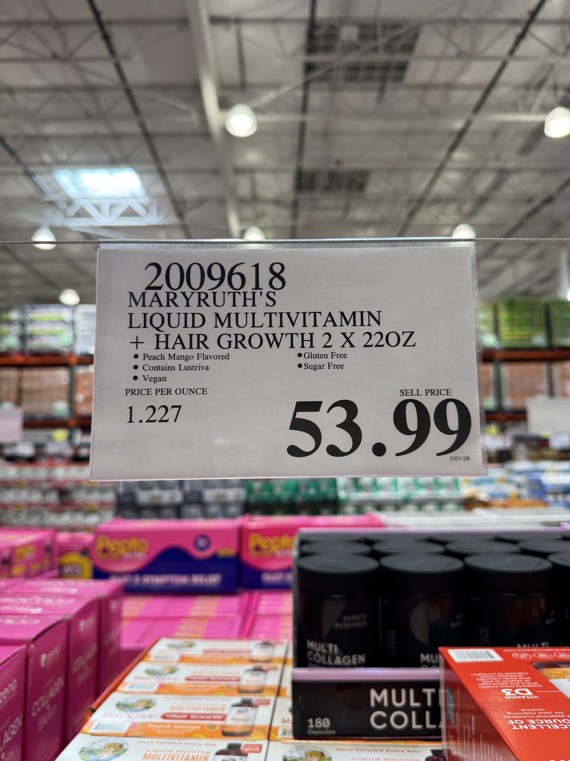 MaryRuth's Liquid Morning Multivitamin + Hair Growth - price tag