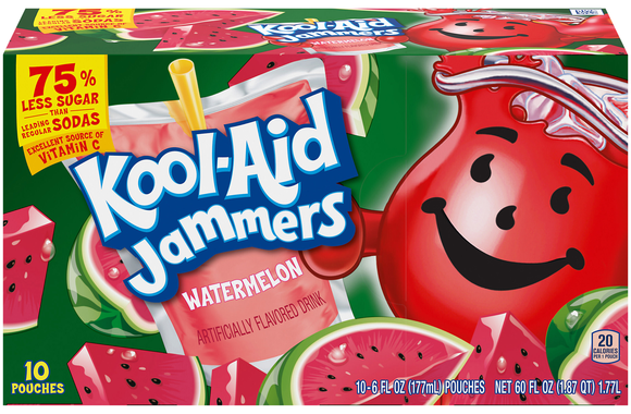 Kool-Aid Jammers Juice Drink Pouches Watermelon - 10 pk