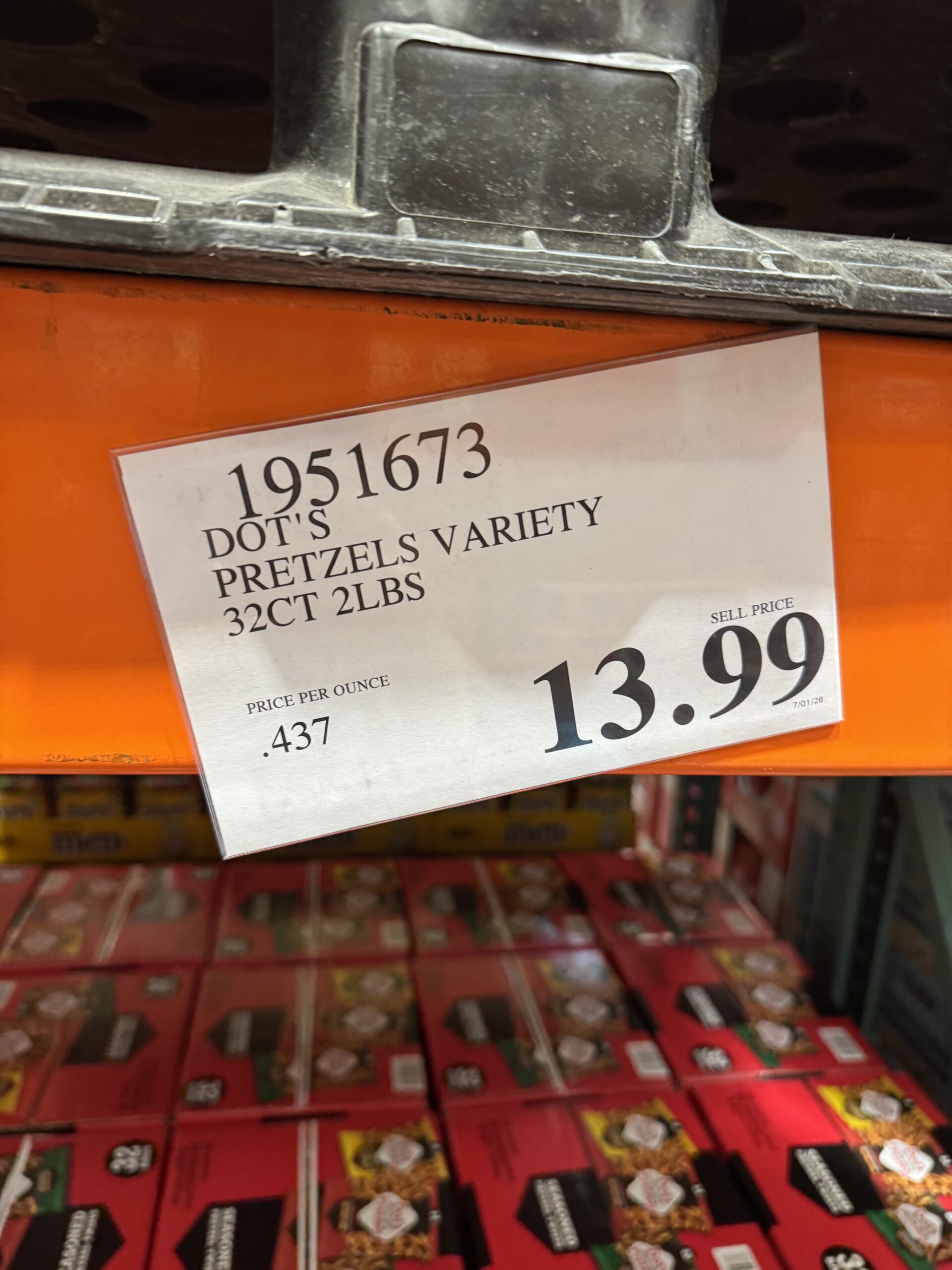 Dot's Homestyle Pretzels Seasoned Pretzel Twists - price tag