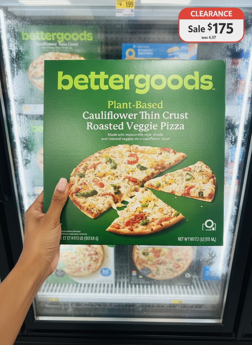 bettergoods Plant-Based Cauliflower Thin Crust Roasted Veggie Pizza