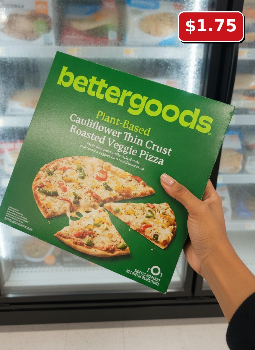 bettergoods Plant-Based Cauliflower Thin Crust Roasted Veggie Pizza