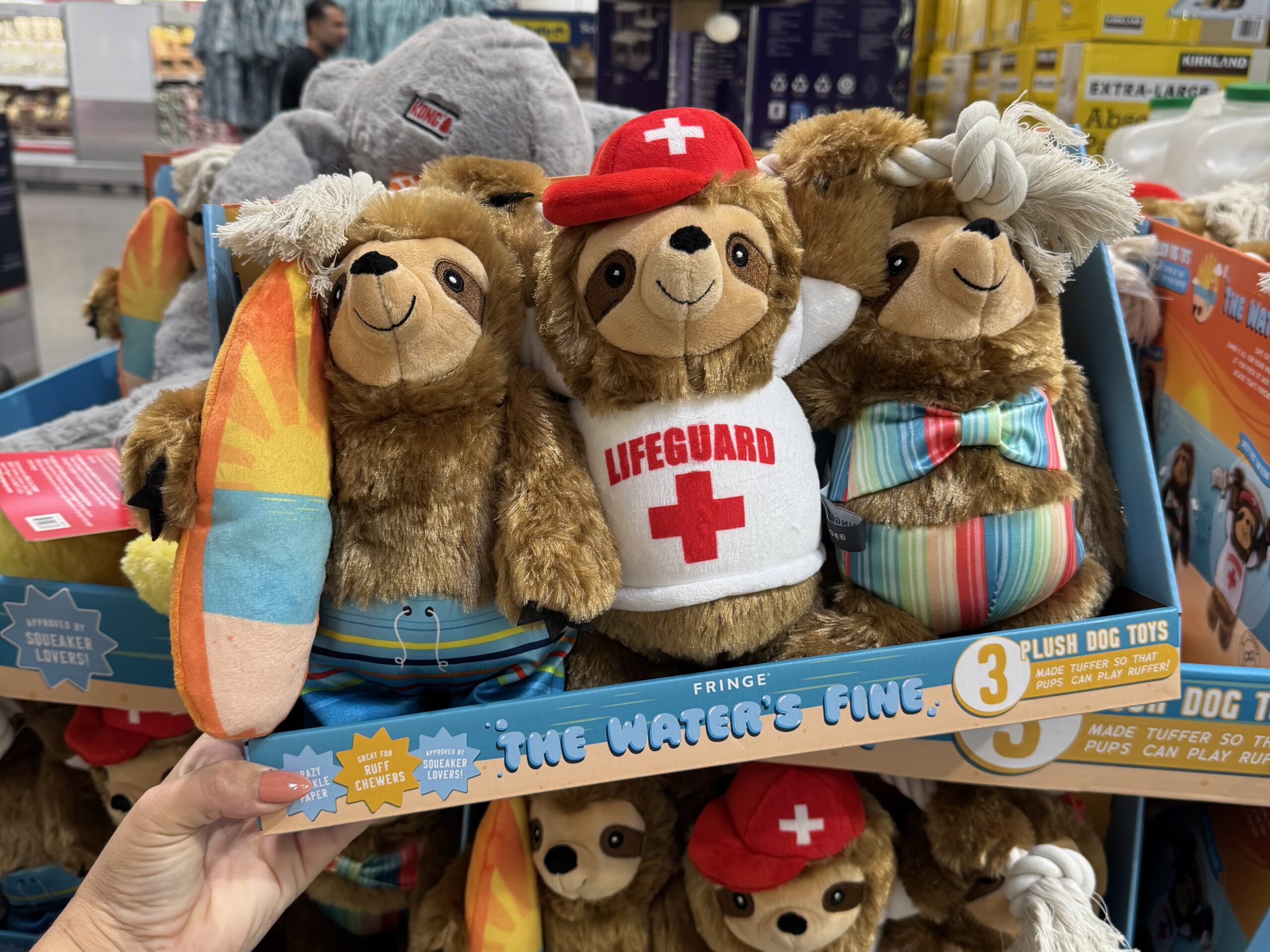 Fringe Studio The Water's Fine Sloth Plush Dog Toy