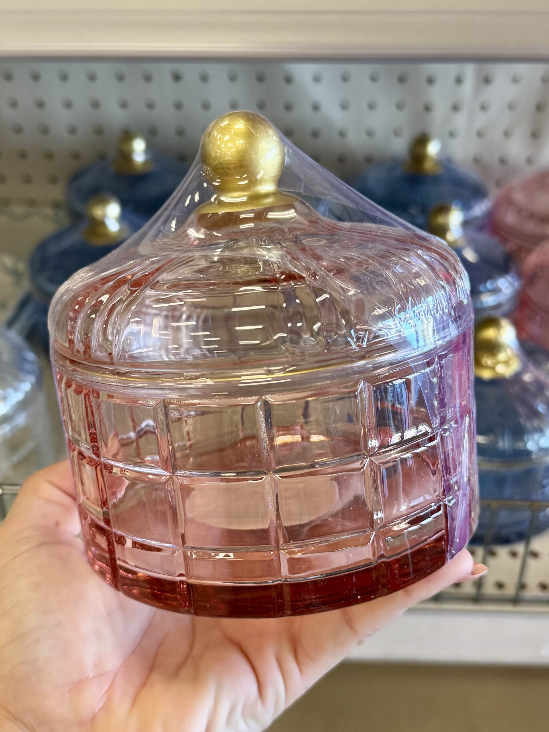 Threshold Pink Glass Decorative Jar - in store
