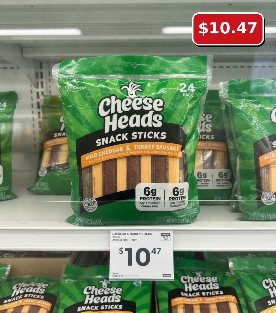 Cheese Heads Snack Sticks Mild Cheddar & Turkey Sausage