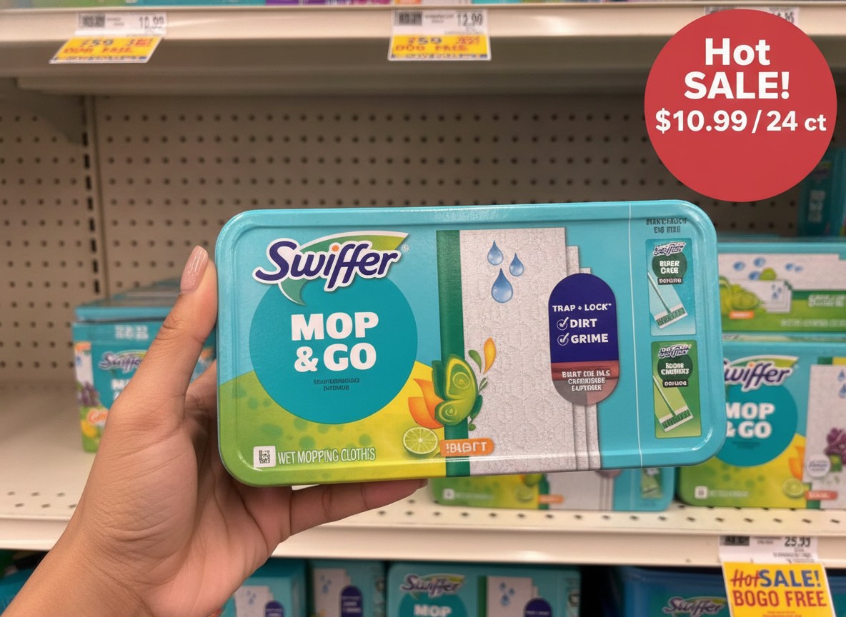 Swiffer MOP & GO Wet Mopping Cloths Gain scent