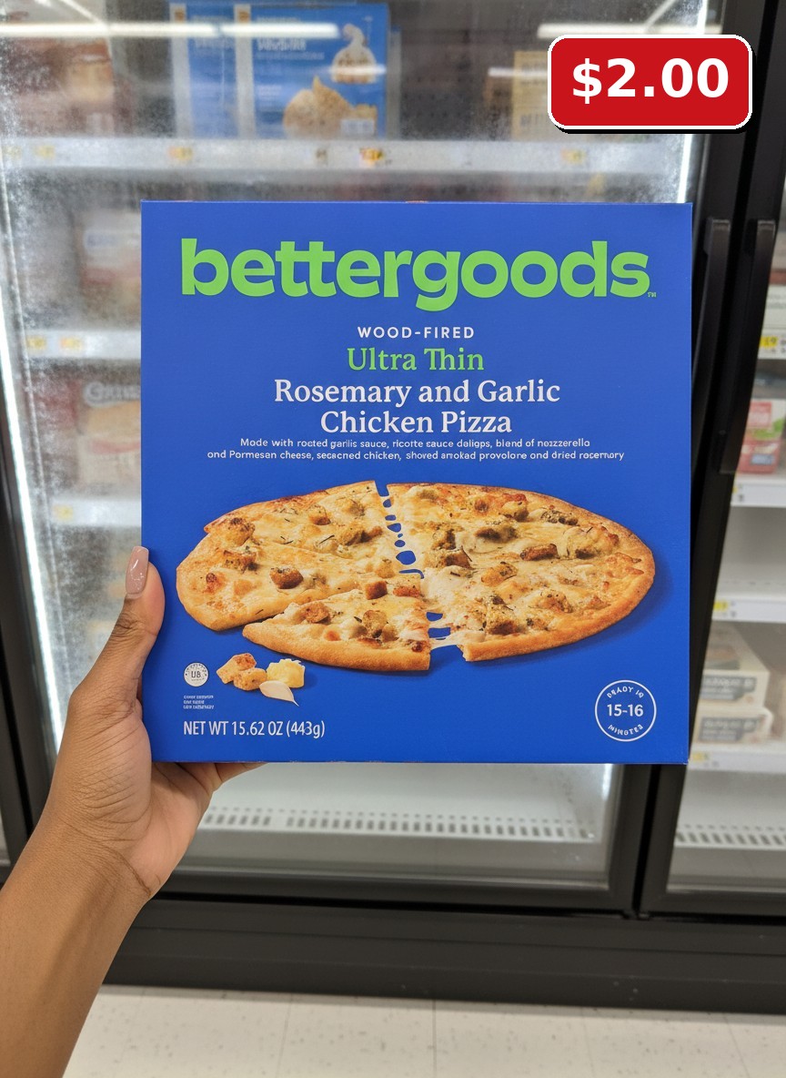 bettergoods WOOD-FIRED Ultra Thin Rosemary and Garlic Chicken Pizza