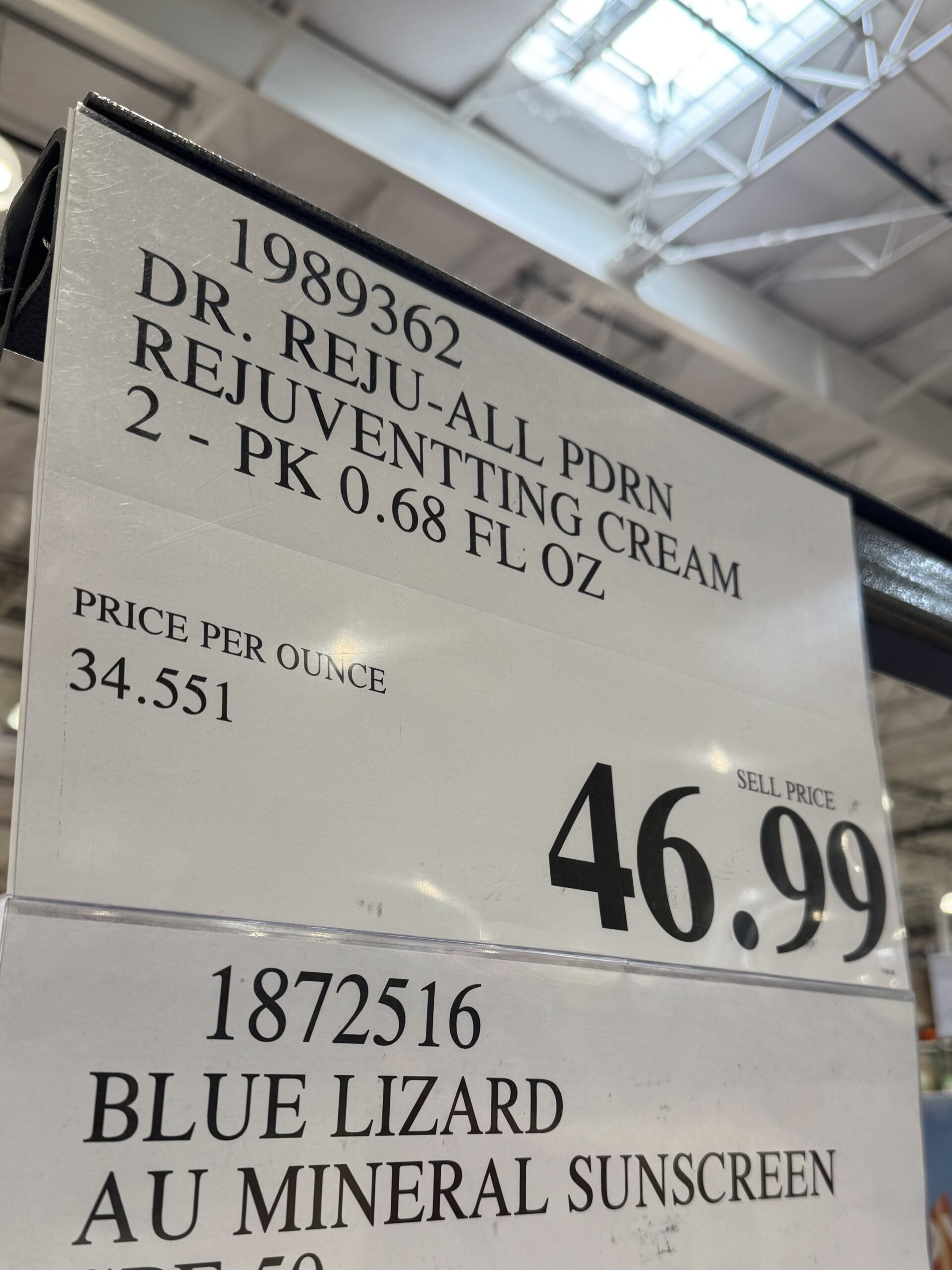 Dr. Reju-All Advanced PDRN Rejuvenating Cream - price tag
