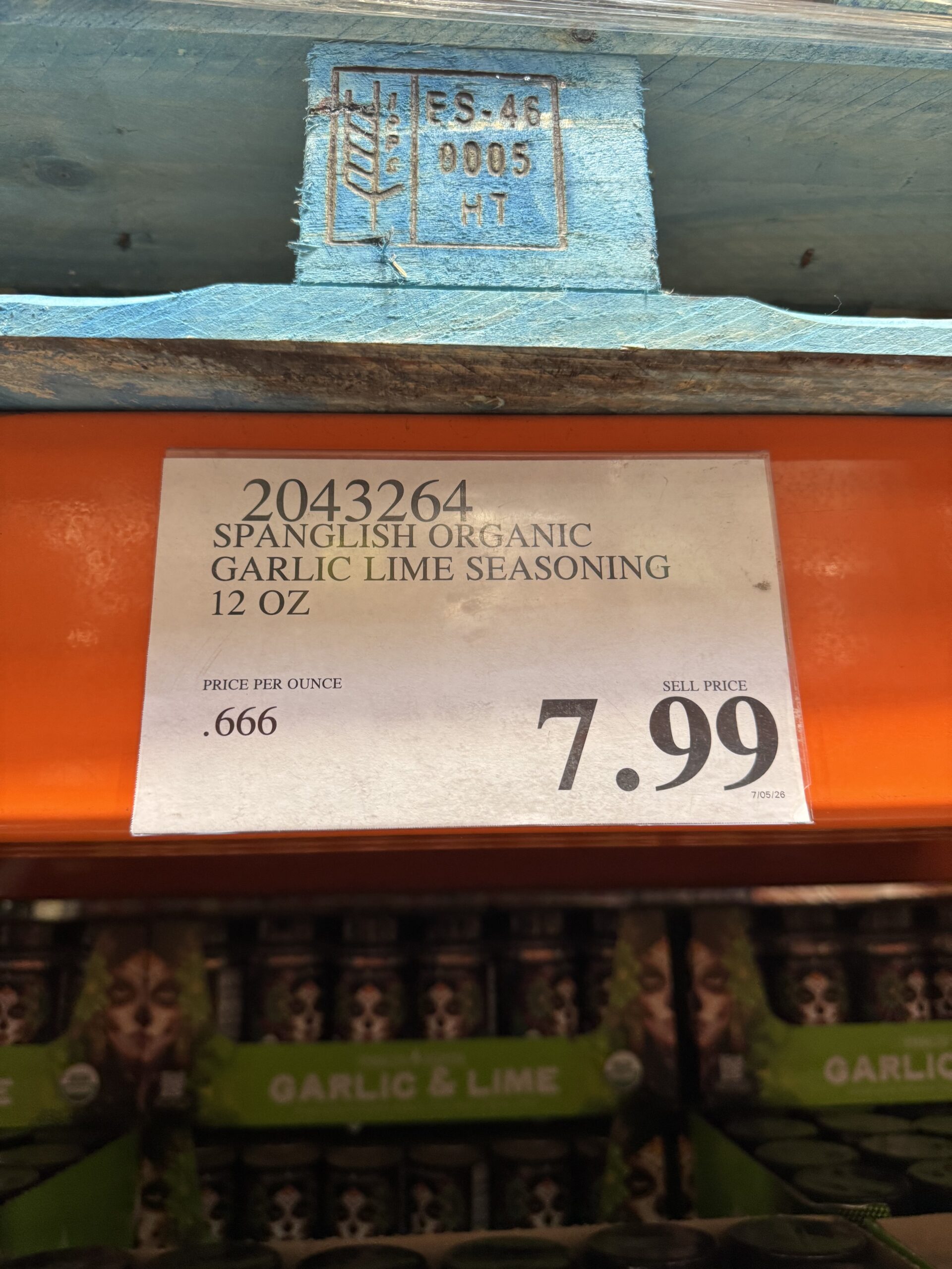 Spanglish Asadero Garlic & Lime Seasoning - price tag